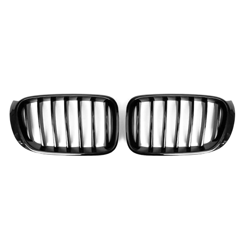 BMW X3 X4 F25 F26 LCI Gloss Black Single Slat Front Grills (2014-2018)