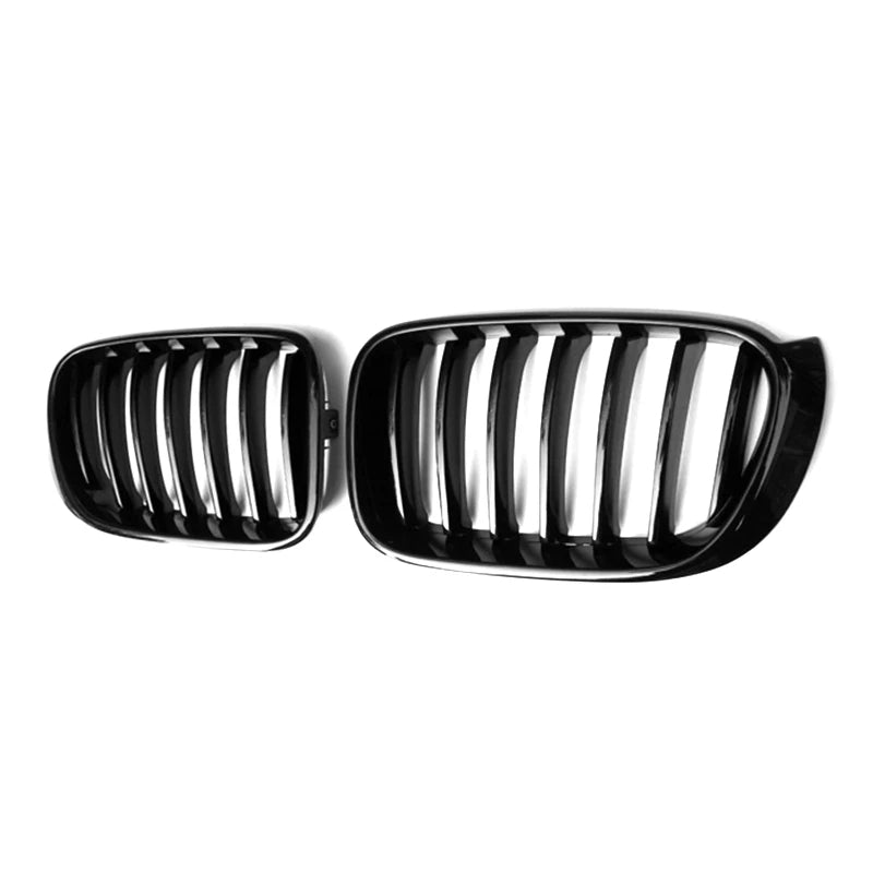 BMW X3 X4 F25 F26 LCI Gloss Black Single Slat Front Grills (2014-2018)
