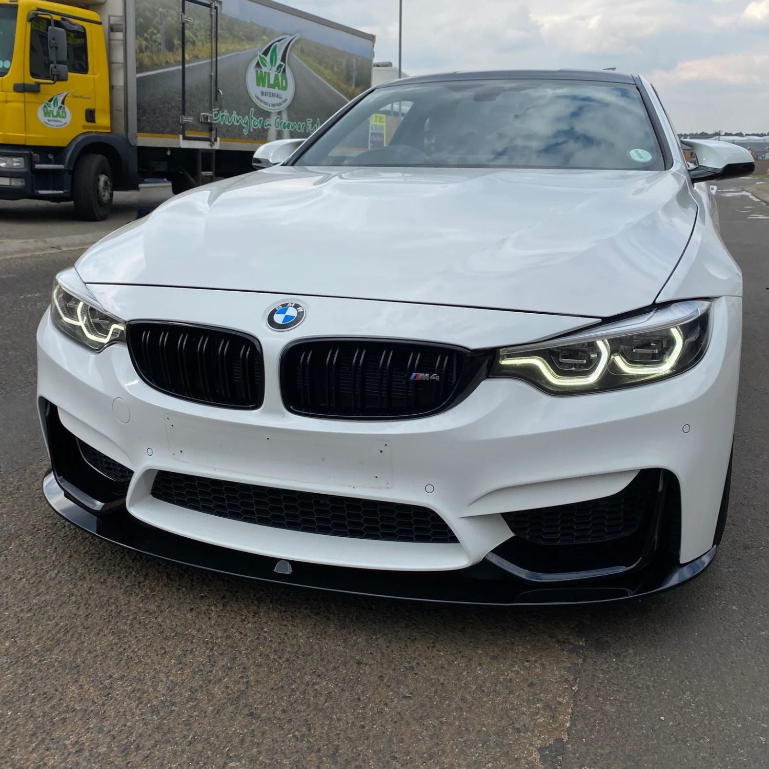 BMW M3 F80 / M4 F82 F83 Gloss Black MP Style Front Lip Splitter (2014-2019)