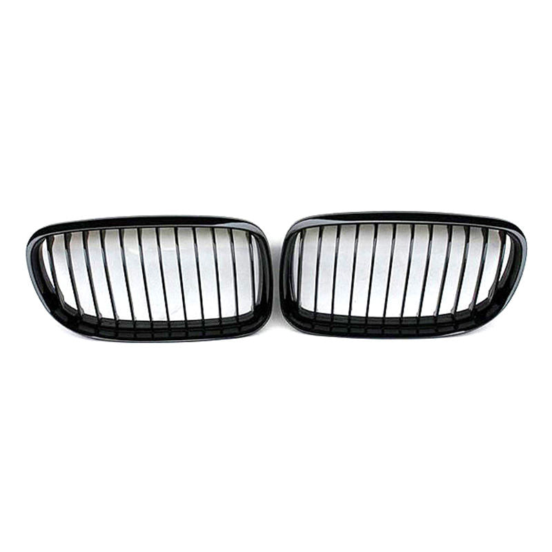 BMW 3 Series E90/E91 LCI Gloss Black Single Slat Front Grills (2009-2013)