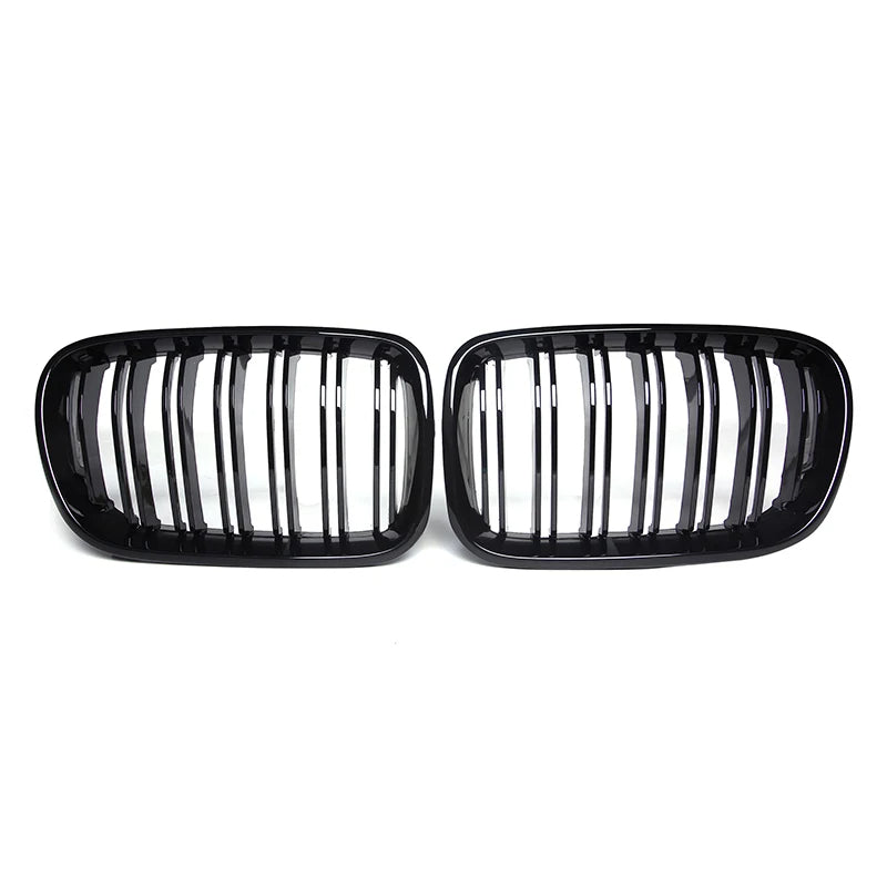 BMW X3 X4 F25 F26 Gloss Black Double Slat Front Grills (2010-2013)