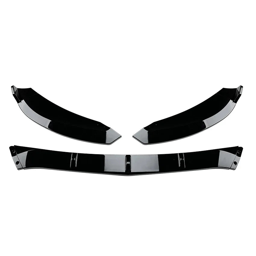 Mercedes C-Class W205 V Style Gloss Black Front Lip Splitter (2015-2018)
