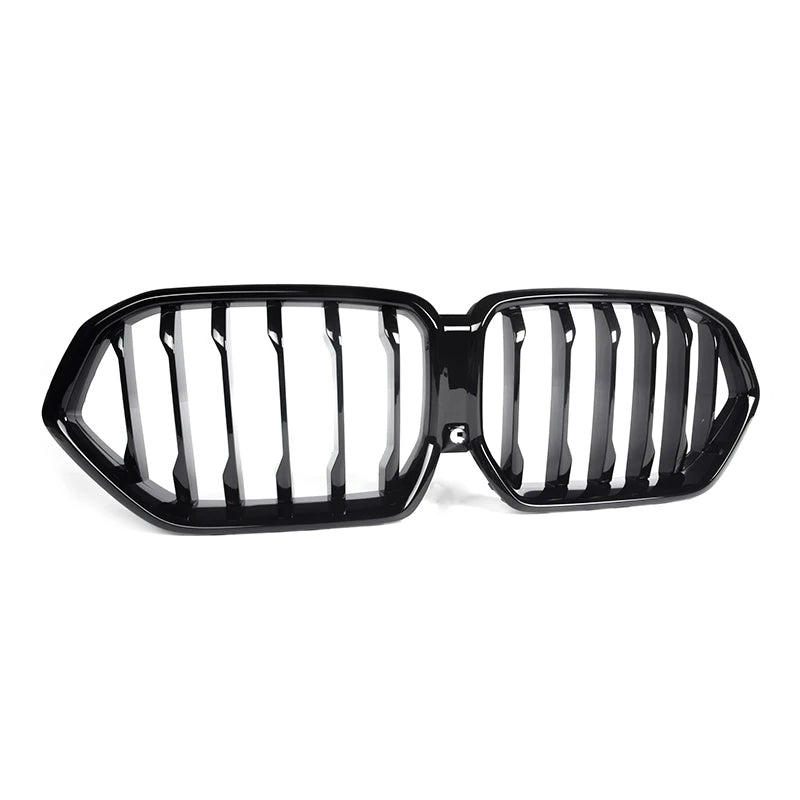 BMW X6 & X6M G06 F96 Gloss Black Single Slat Front Grills (2019-2022)