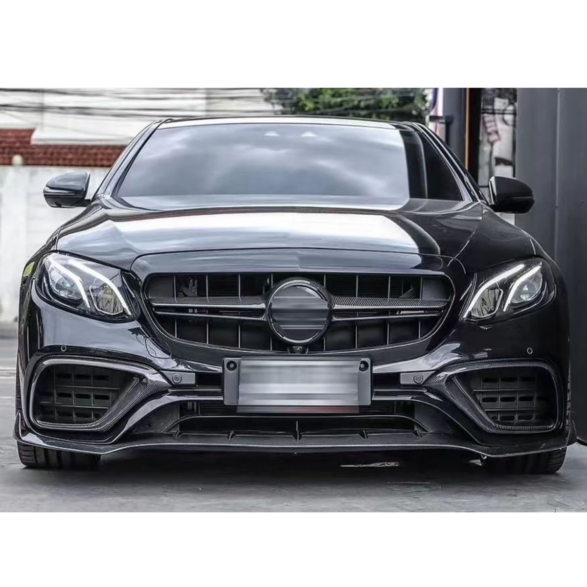 Mercedes E-Class W213 E63 AMG Style Carbon Fibre Front Lip Splitter (2017-2020)