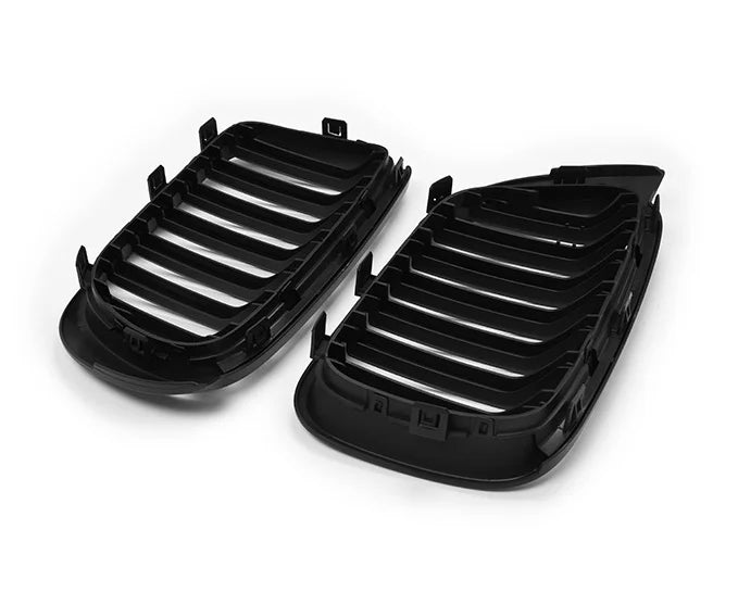 BMW X3 X4 F25 F26 LCI Gloss Black Double Slat Front Grills (2014-2018)