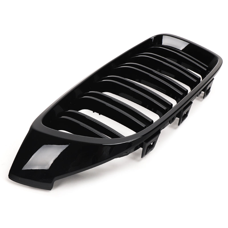 BMW 4 Series & M3 M4 Gloss Black Double Slat Front Grills F32 F33 F36 F80 F82 F83 (2014-2020)