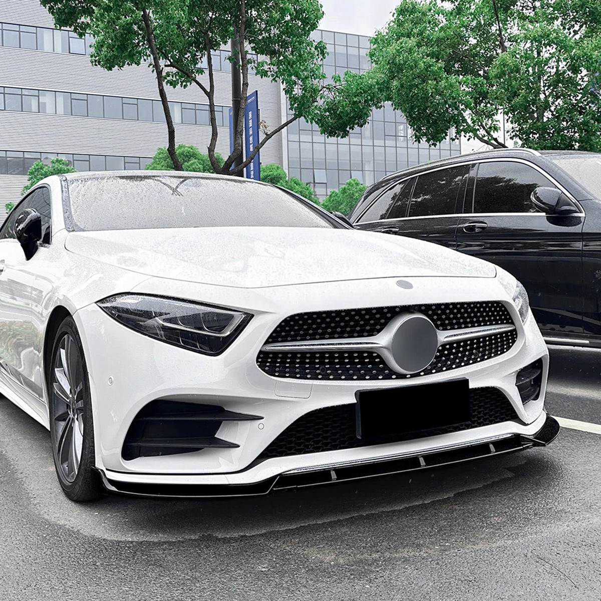 Mercedes CLS C257 AMG Style Gloss Black Front Lip Splitter (2018-2021)