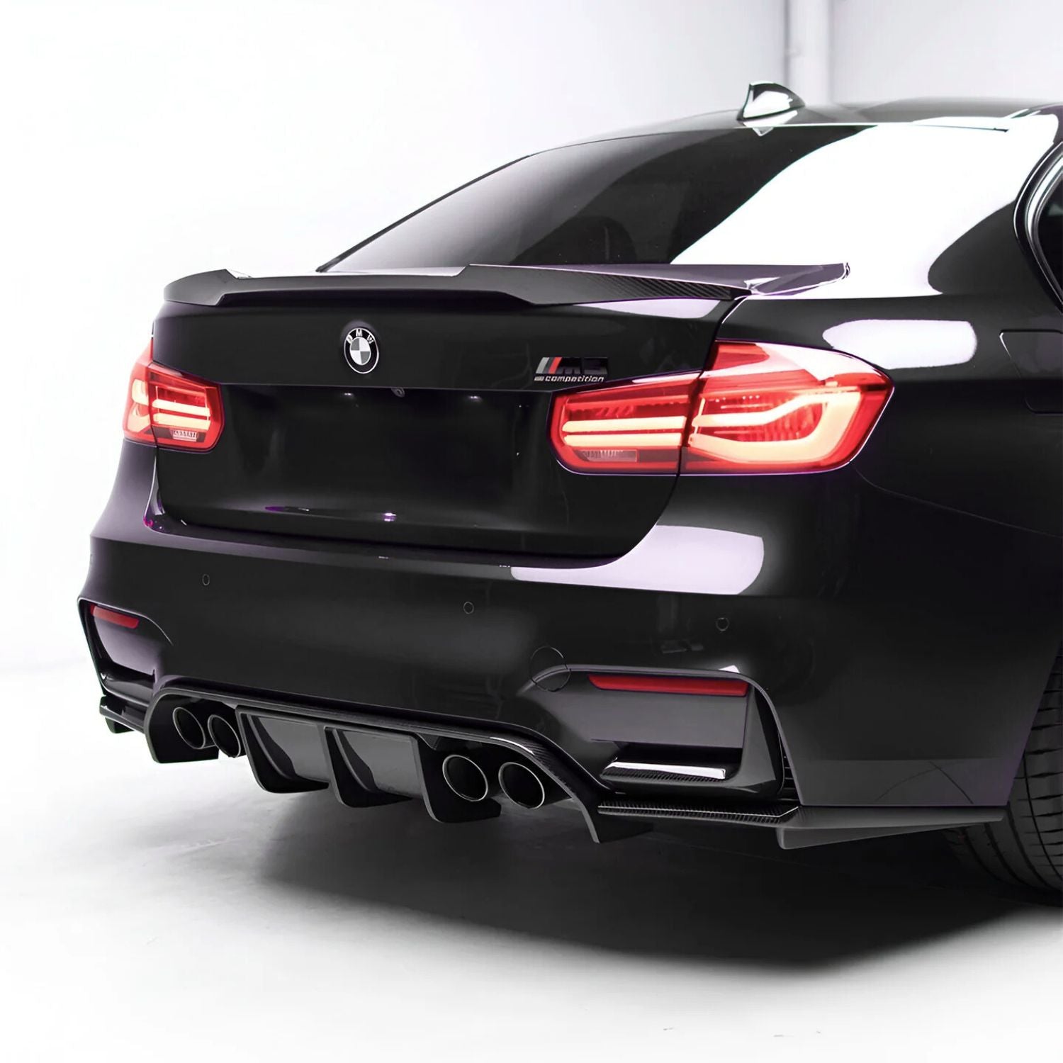 BMW M3 F80 / M4 F82 F83 Pre-Preg Dry Carbon Fibre Rear Bumper Fins By OPTIC (2012-2018)