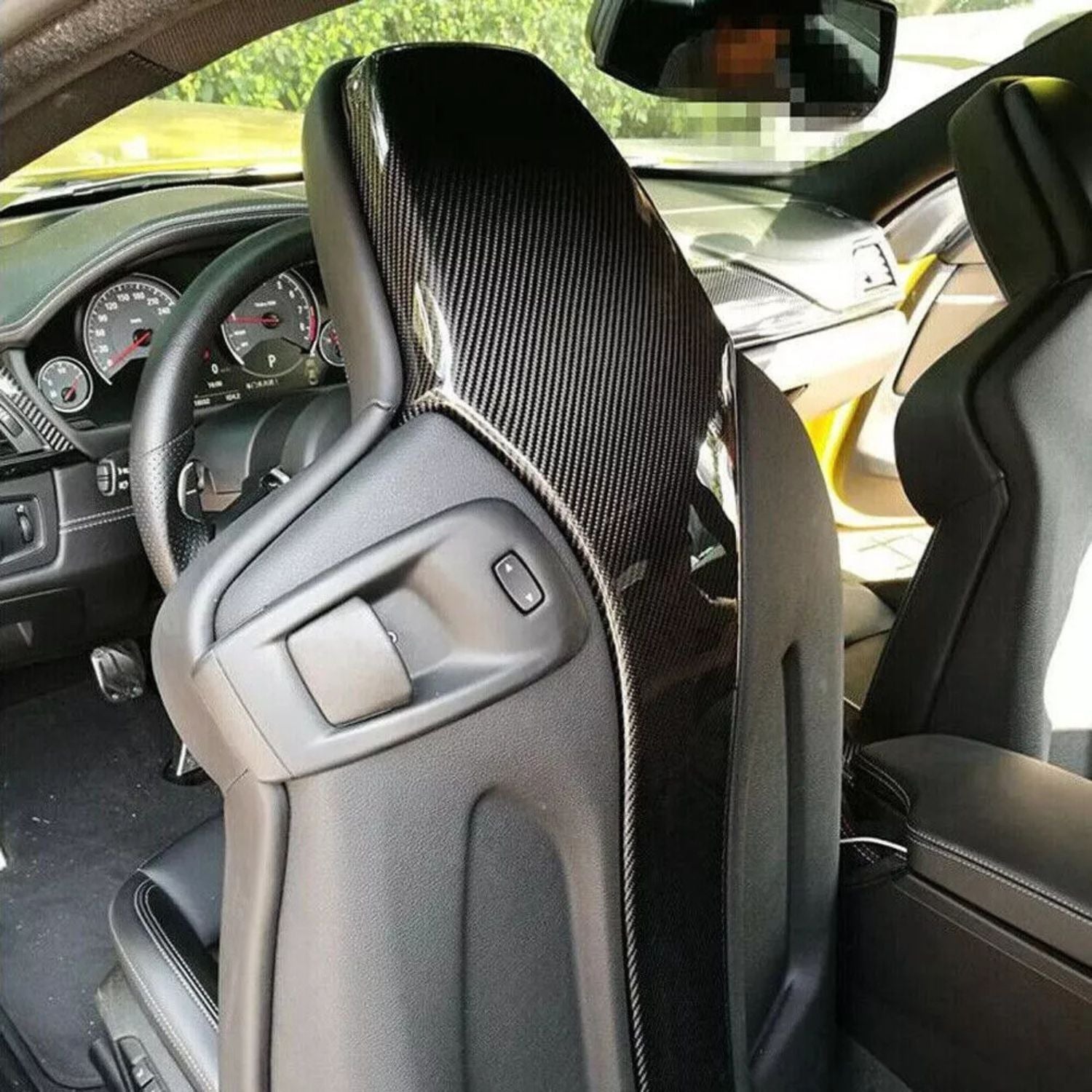 BMW M3 F80 / M4 F82 F83 Pre-Preg Dry Carbon Fibre Seat Back Covers By OPTIC (2014-2019)