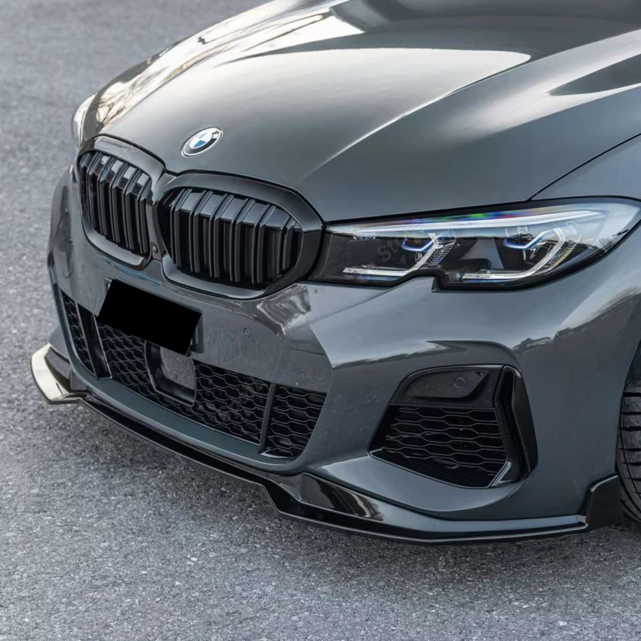 BMW 3 Series G20/G21 M-Sport Mp Style Gloss Black Front Lip Splitter (2019-2022)