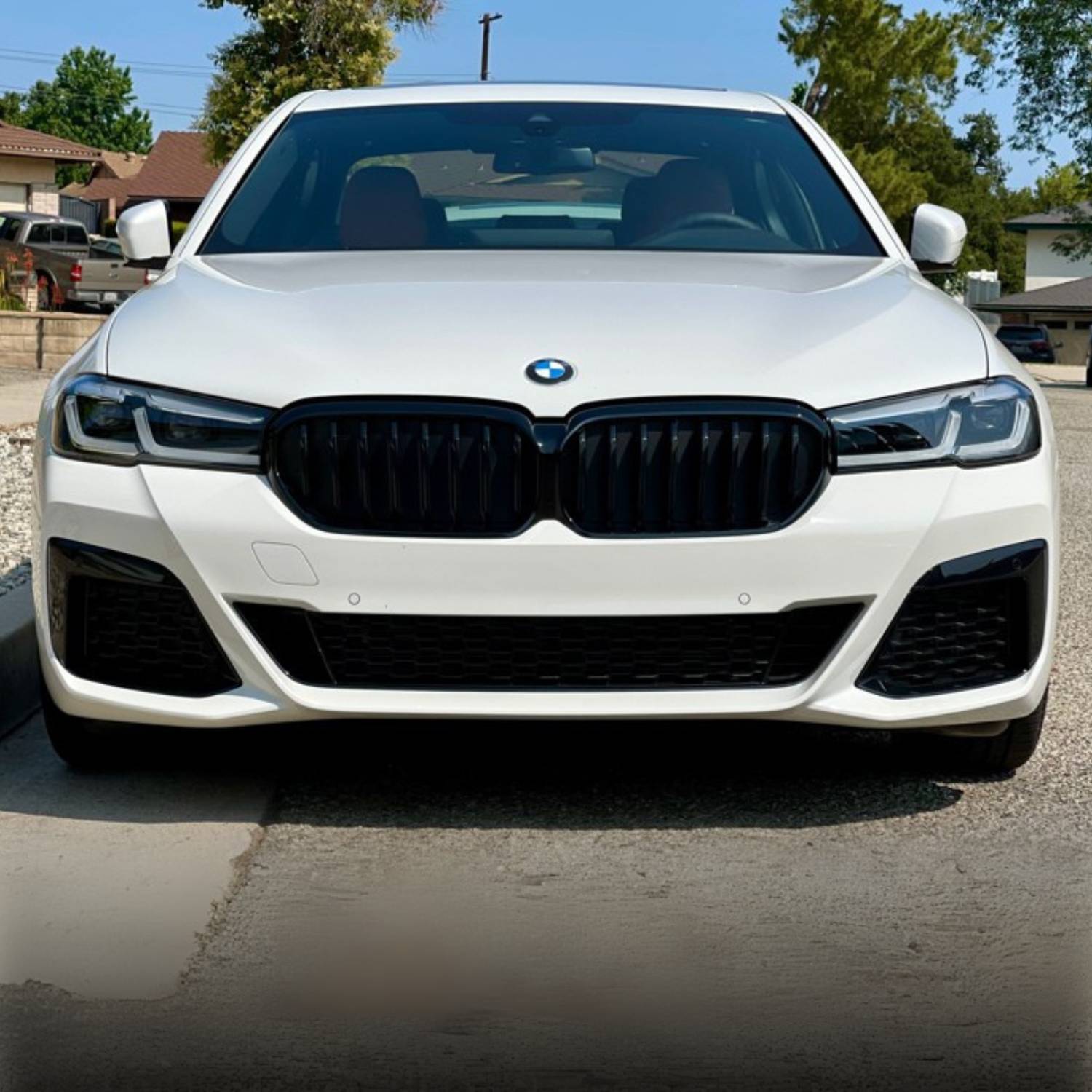 BMW 5 Series G30 & M5 F90 LCI Gloss Black Single Slat Grill (2021-2023)