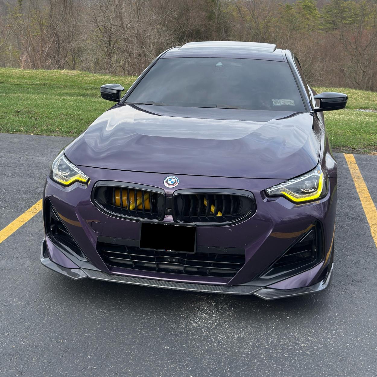 BMW 2 Series G42 M-Sport Pre-Preg Dry Carbon Fibre MP Style Front Bumper Splitter By OPTIC (2021+)